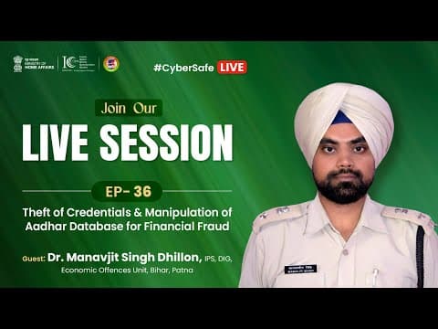 CyberSafe Live Session 36: Aadhaar Data Theft & Financial Fraud